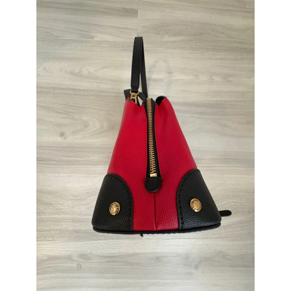 Karl Lagerfeld  Bag Women Paris Tres Chic Red Black Satchel Crossbody Handbag